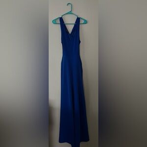 Express Vibrant Blue Cross-Back Jumpsuit